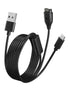 Bicmice Multi Charger Cable Fit for Garmin Instinct Vivoactive Forerunner Venu Vivosmart Fenix GPS Smartwatch 2 in 1 USB Charging Cable with USB-C...