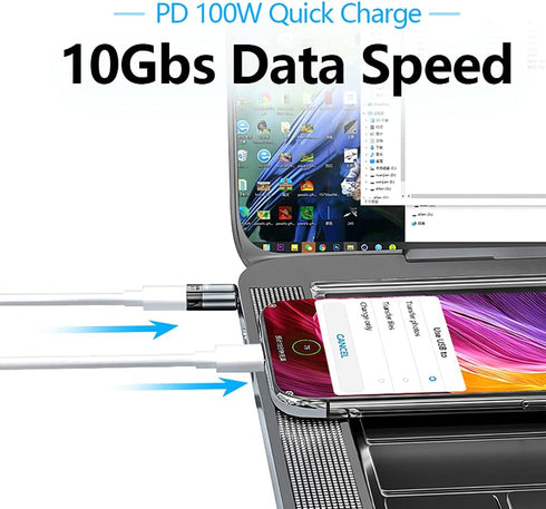 USB C Magnetic Adapter 24 pin Straight 2 Pack PD 100W Fast Charging 10Gbs Data Transfer USB3.1...