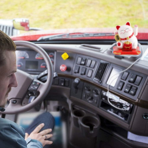 Acogedor Solar Waving Cat, Good Luck Lucky Welcoming Cat Waving Arm, for Car Home Office Decoration(White)...