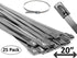 Electriduct 304 Stainless Steel Cable Ties 20 Inch 200 Lbs Heavy Duty Self Locking Ball Lock Zip Ties UV Resistant (25 Pack)...