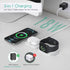 ORIA 3 in 1 Foldable Wireless Charger, Fast Wireless Charging Pad with Charging Indicator Light, Foldable Charging Station for iOS, i Watch, Air P...