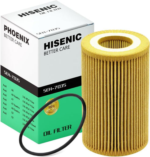 Oil Filter Fits for Audi A6, A6 Quattro, A7, A7 Quattro, A8 Quattro, Q7 Metal Free Filter Replace HU7035Y | Part No. 06E115466B 06E115562B...
