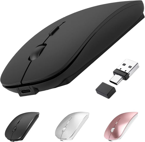 Bluetooth Wireless USB C Mouse Rechargeable for MacBook Pro iMac Mac Air, Wireless Type C Mouse for Apple/Surface Pro/iPad Pro/Mac Pro/Desktop/Off...