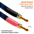 UCINNOVATE 11 AWG HiFi BFA Z Plugs Banana Speaker Cables, 4 Pack 20cm Audiophile OFC Gold Plated Speaker Wire with BFA Banana Plug for HiFi Audio ...