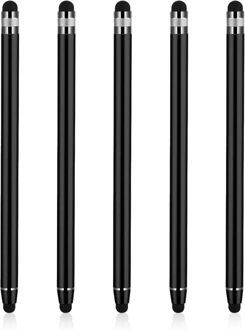 5 Pack Dual-end Stylus Pens for Touch Screens, High Sensitivity Silicone Stylus Drawing Stylus Pens Compatible for Smartphones and Tablets All Uni...