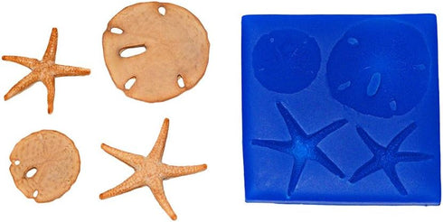 Sand Dollar & Starfish Set Silicone Mold SC146 by First Impressions Molds...