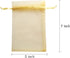 100pcs 5x7 inch Gifts Wrap Bags Gold, Organza Sheer Fabric Bulk, Drawstring Reusable Recycled Pouch for Baby Shower Favor, Craft Business, Beach, ...
