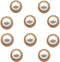 10pcs Round Pearl Buttons with Shank for Sewing Gold Button Crafts for Clothes Shirts Suits Coats Sweaters Wedding Dress Clothing Decorations (Flo...