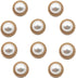 10pcs Round Pearl Buttons with Shank for Sewing Gold Button Crafts for Clothes Shirts Suits Coats Sweaters Wedding Dress Clothing Decorations (Flo...
