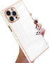 KANGHAR Case Compatible with iPhone 13 Pro Max Luxury Cute Plating Electroplated Design Case Full-Body Anti-Scratch Shockproof Bumper Slim Cover f...