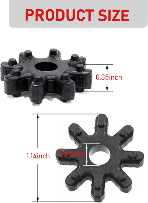 2 PCS Steering Column Accessories, 56315-2K000FFF Flexible Steering Column Coupling Couple, Steering Gear Bushing, Compatible with Hyundai Kia (Bl...