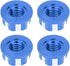 VGEBY 4pcs RC Hex Nuts, M4 Carving Hexagonal Nuts Aluminum Alloy Wheel Hex Nuts Fit for D3 D4 1/10 RC Car(Dark Blue) D4 Parts Terminal Removal Too...