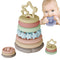 Sensory Baby Teething Toys, Stacking Rings Toys for 1 2 One Year Old, 7 Piece Teether Set Baby Girl Boys Shower Gifts, Newborn Essentials for 6-12...