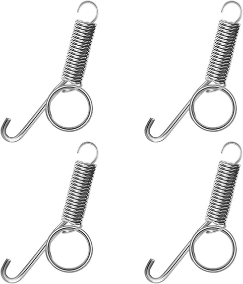 4Pcs Spring Cage Latch Door Spring Latch Hook for Rabbit Cages Metal Finger Spring Latch Hook for Fixing Small Animal, Dog, Cat, Parrot, Guinea Pi...