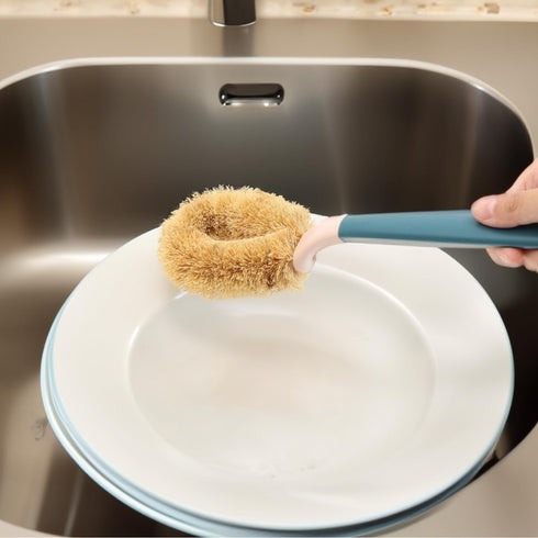 Easy Gleam | Scrub Cleaning Brushes - Hard Scrubber for Cast Iron Cookware - Durable Material with Natural Hard Sisal Bristles - Versatile for Hou...