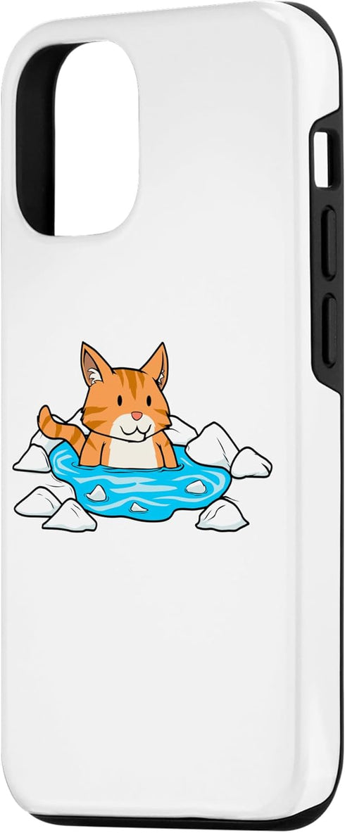 iPhone 14 Pro Cat Ice Bathing Hobby Trend Cute Pet Case...