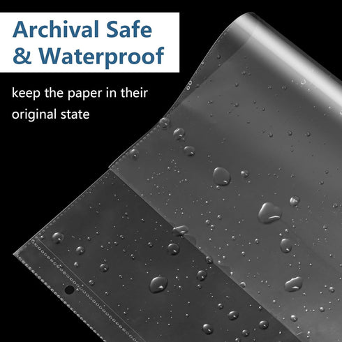 8.5 x 14 Page Protectors, 50Pack, Legal Size Paper Sleeves, Landscape Document Sleeves for 3 Ring Binder, Side Loading...