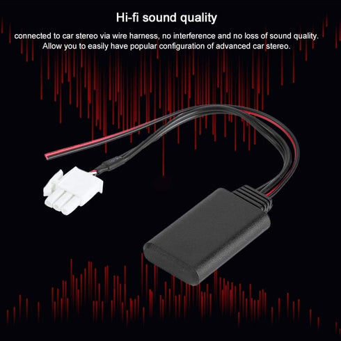 Qiilu 3-Pin AUX Bluetooth Adapter for Honda GL1800 Goldwing Car Bluetooth Wireless Audio Cable Adapter Stereo Music......