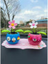 Rose Red Solar Dancing Flower Car Dashboard Decorations - Funny Solar Powered Dancing Flower Pot Flower Swinging Toy for Car Decor Funny Gifts for...