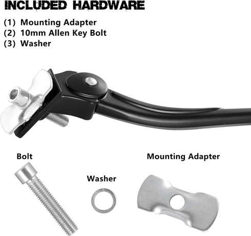 Bike Kickstand for 24-29 inch Bicycles, Aluminum Alloy Adjustable Bike Stand with Button-style Latch, Suitable for Mountain Bike, Road Bike, Hybri...