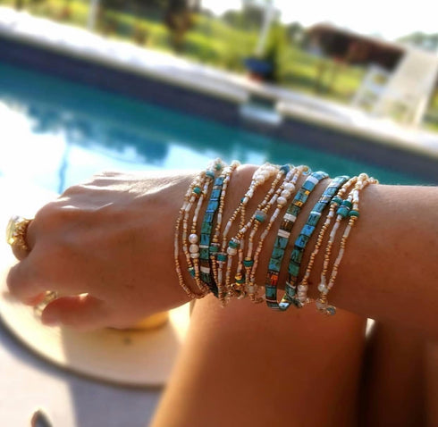 KELITCH Fashion Tila Miyuki Beaded Bracelet Colorful Elastic Stretch Bracelets Women Friendship Bracelets Birthday Presents...