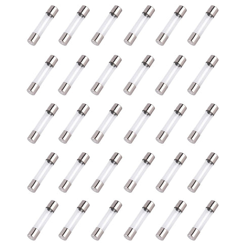 30 Pcs 4A 250V F4AL Fast-Blow Glass Fuses - 0.24x1.18 inch (6x30mm), Clear Tube, Multipurpose 4amp 250 Volt Fuse...