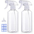 JohnBee Spray Bottles - 16.9oz/2Pack - Premium Adjustable Spray Bottles for Cleaning - No Leak And Clog Mister Spray Bottle - Spray Bottle For Hai...