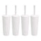 Amazon Basics Toilet Brush and Holder Set - 4-pack, White (Previously AmazonCommercial brand)...