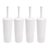 Amazon Basics Toilet Brush and Holder Set - 4-pack, White (Previously AmazonCommercial brand)...