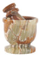 Radicaln Mortar and Pestle Set - Green Onyx Palm Size 2.5" Portable Handmade Marble Mortar and Pestle | Marble Spice Crusher Mortar and Pestle. Sm...