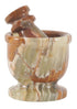 Radicaln Mortar and Pestle Set - Green Onyx Palm Size 2.5" Portable Handmade Marble Mortar and Pestle | Marble Spice Crusher Mortar and Pestle. Sm...