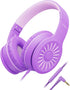 Wired Headphones with Microphone, K16 On-Ear Headphones for Kids with 3.5MM Jack, Foldable Stereo Bass Headphones for Teens School Amazon Kindle, ...