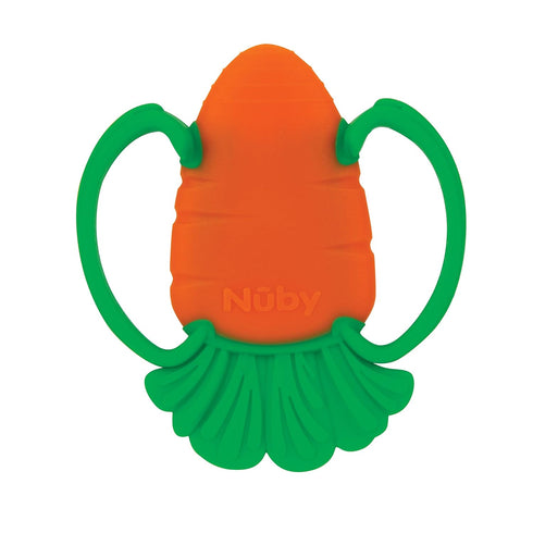 Nuby Veggie Teether for Teething Relief - Soft Baby Teething Toy - 3+ Months - Peas...