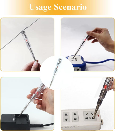 Fielect Voltage Tester Screwdriver, Voltage Tester Pen 70-250V Voltage Detector Pen Neon Light Circuit Tester Pen Voltage Test Pen Screwdriverm 1P...