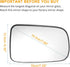 X AUTOHAUX Car Rearview Right Passenger Side Heated Mirror Glass Replacement W/Backing Plate for Honda CR-V 1997 1998 1999 2000 2001 2002 2003 200...