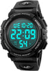 CakCity Mens Sports Watches Military Classic Stopwatch Large Dial Electronic LED Backlight Wristwatch 50M Waterproof Digital Watch for Mens with L...