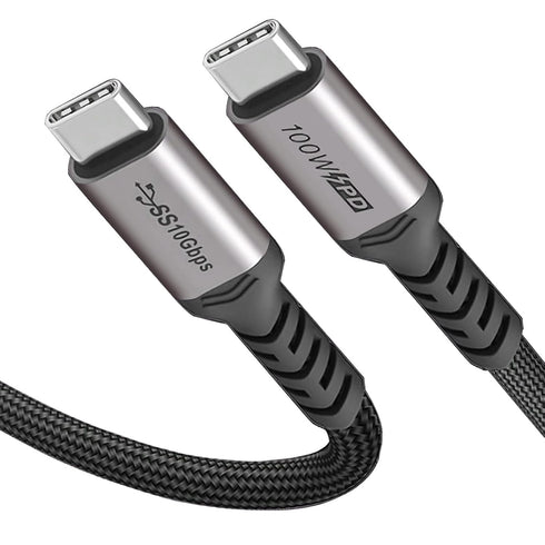 Short USB C to USB C Cable (1.5ft 2 Packs), 3.1 Gen 2 10Gbps 100W 4K USB C Video High Speed Data Transfer Fast Charging Cord Compatibile with Sams...