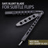 Grand Way Butterfly Trainer – Balisong Trainer – Practice Butterfly – Balisong Butterfly Knives NOT Real NOT Sharp Blade – Black Dull Trick Butter...