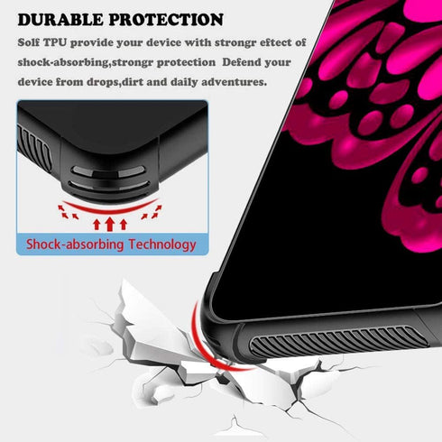 ZHEGAILIAN Case Compatible with Samsung Galaxy S21 Case,Pink Butterfly Case for Galaxy S21 Women Girls,Shockproof Dropproof Case for Samsung S21 C...