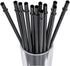 DAKOUFISH 10 Inch Long Black Reusable Plastic Replacement Drinking Straws for 16 oz & 24 oz Mason Jar,Tumblers, Set of 12 with Cleaning Brush (10i...