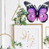BinaryABC 3D Metal Butterfly Decor Wall Art Sculpture Hanging Decoration,Indoor Outdoor Garden Decoration (Purple)...