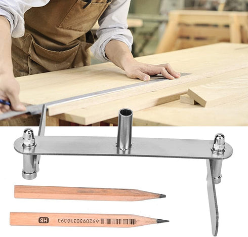 Center Finder, Stainless Steel Woodworking Marking Positioning Gauge Scriber Centering Tool Wood Center Finding Marker,Center Line Scriber Woodwor...