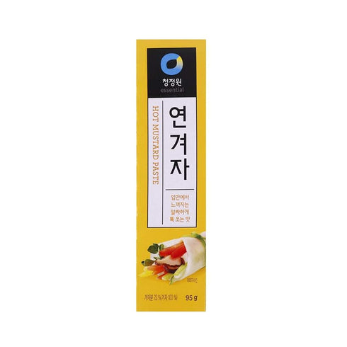 Chung Jung One Korean Premium Hot Spicy Yellow Mustard Paste, All-Natural, No Synthetic Additives, Versatile for Hot Dogs and Naengmyeon, 95g...