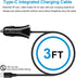 3.4A USB C Car Charger Fast Charging Adapter for Samsung Galaxy S23 S22 S21 Ultra S20 FE Note 20 S10E S10 S9 S8 A54 A14 A53 A13 A23 A20 A21 A50 A5...