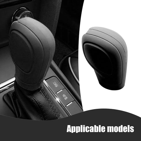 Pack-2 Car Shift Knob Protective Cover, Silicone Tightly Wrapped Anti-Slip and Dust-Proof Decoration, Side Opening Design Gear Lever Cover, Univer...