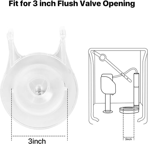 3-Inch Toilet Flappers Replacement Kit for Gerber 99-827, 3 Inch Toilet Flush Valve with Stainless Chain and Hook, High Performance Silicone Toile...