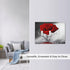 Rose 3 Gang Triple Toggle Light Switch Wall Plate Cover Romantic Floral Blossom Red Rose Reflection on Water Decorative Electrical Faceplate Black...