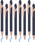 8 Pcs Blue Ink Ballpoint Pen with Stylus Tip 2 in 1 Stylus Ballpoint Pen Metal Pens Stylus Pen for Touch Screens School Office Coworkers (Blue Ros...
