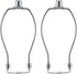8 Inch Nickel Lamp Harp Holder Kits with Finials and Detachable Light Duty Saddle Bases, Saangseon Set of 2 DIY Lighting Accessories Horn Frame La...