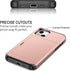 SAMONPOW Compatible with iPhone 13 Case with Card Holder Dual Layer Hybrid Wallet Case Heavy Duty Protection Shockproof 13 Case for Women Men Anti...